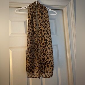 Sheer Animal Print Scarf
